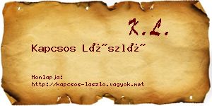 Kapcsos László névjegykártya