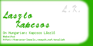 laszlo kapcsos business card