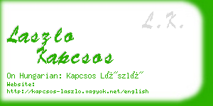 laszlo kapcsos business card